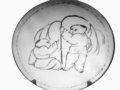 收藏明耀州窑作品 “童子植树”纹瓷盘乐悠悠
